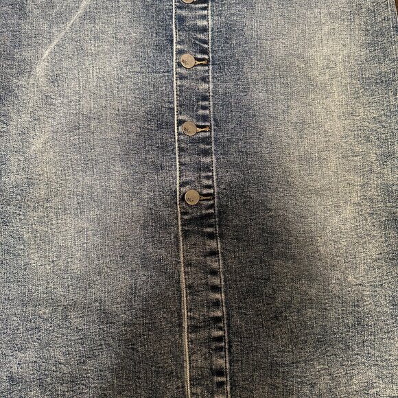 Wash Lab Color Block Denim Dress - Picture 3 of 7